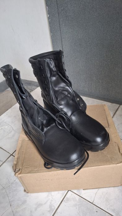 Берцы зимние кожанные