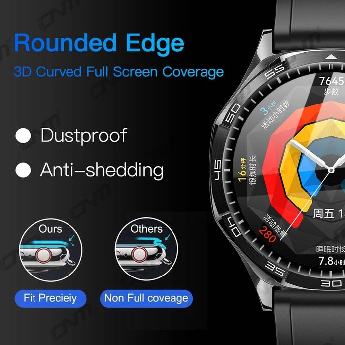 Huawei Watch 5 GT5 GT5 Pro GT4 41 42 46 mm./ 5D Протектор за цял екран