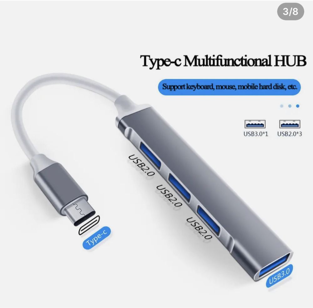 Usb хаб type C usb Конценратор typeC => USB хаб type C переходник