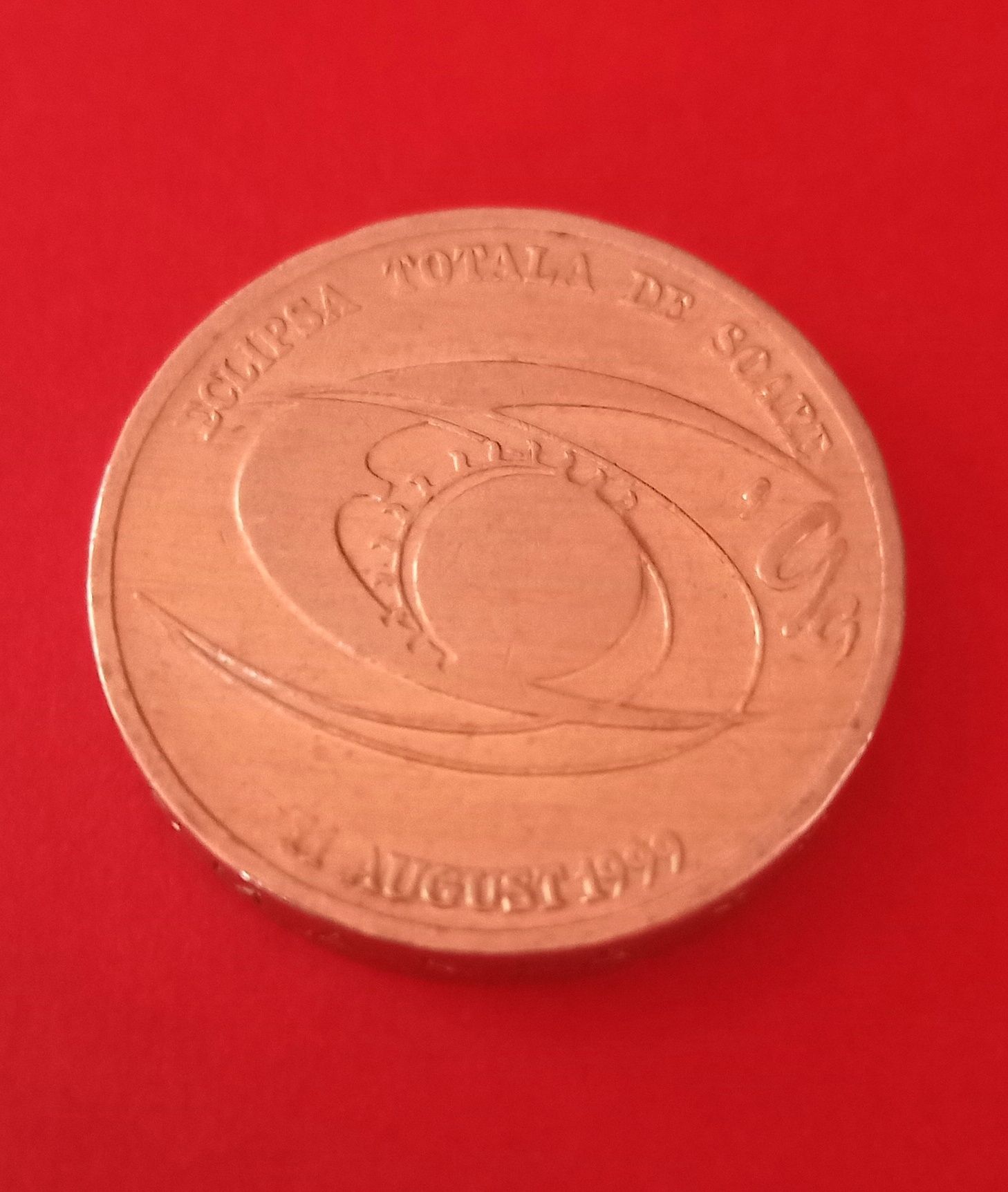 Moneda veche 500 Lei cu eclipsa din August 1999 !