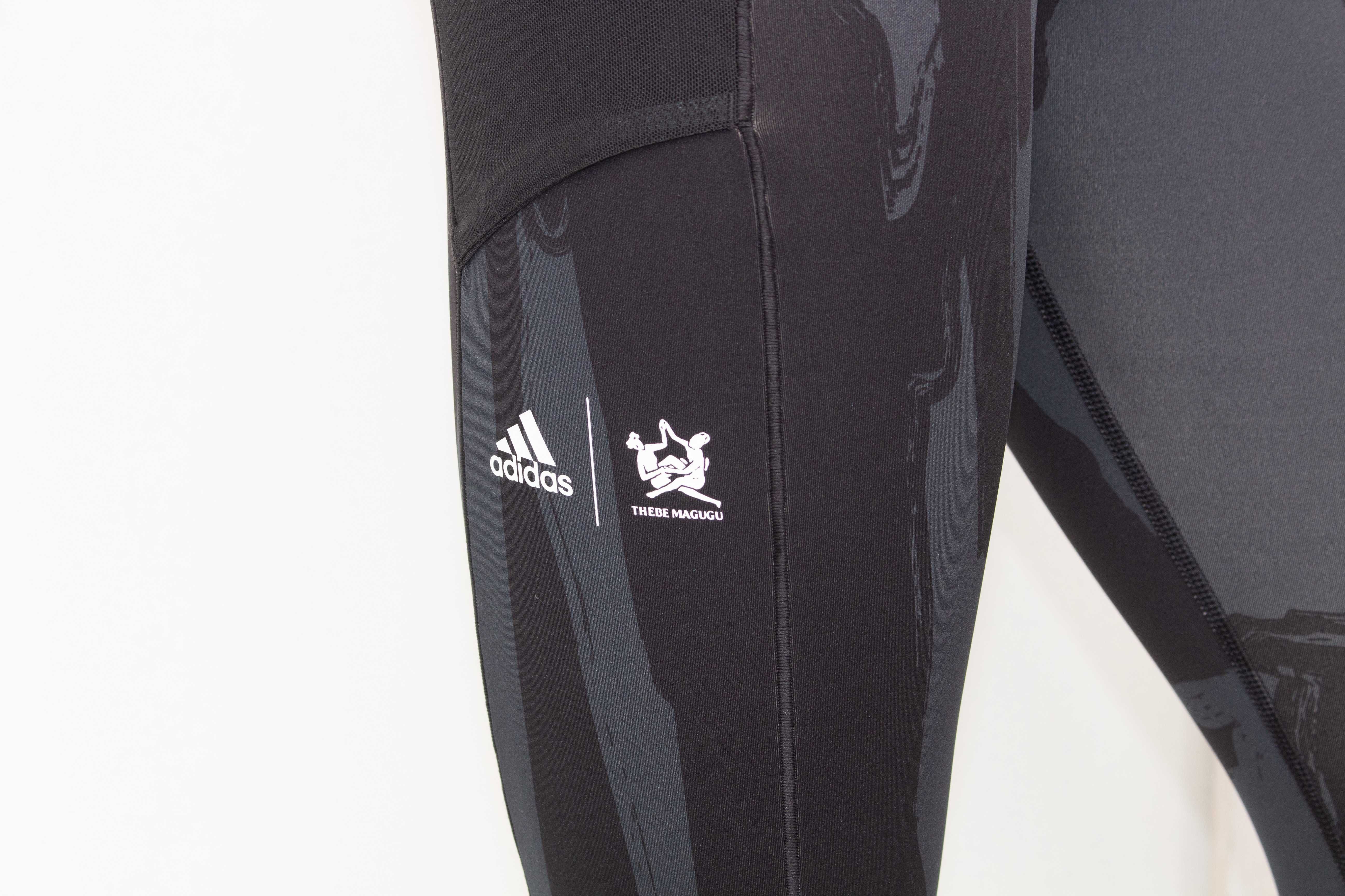 Adidas оригинален дамски клин сиво черен висока талия S