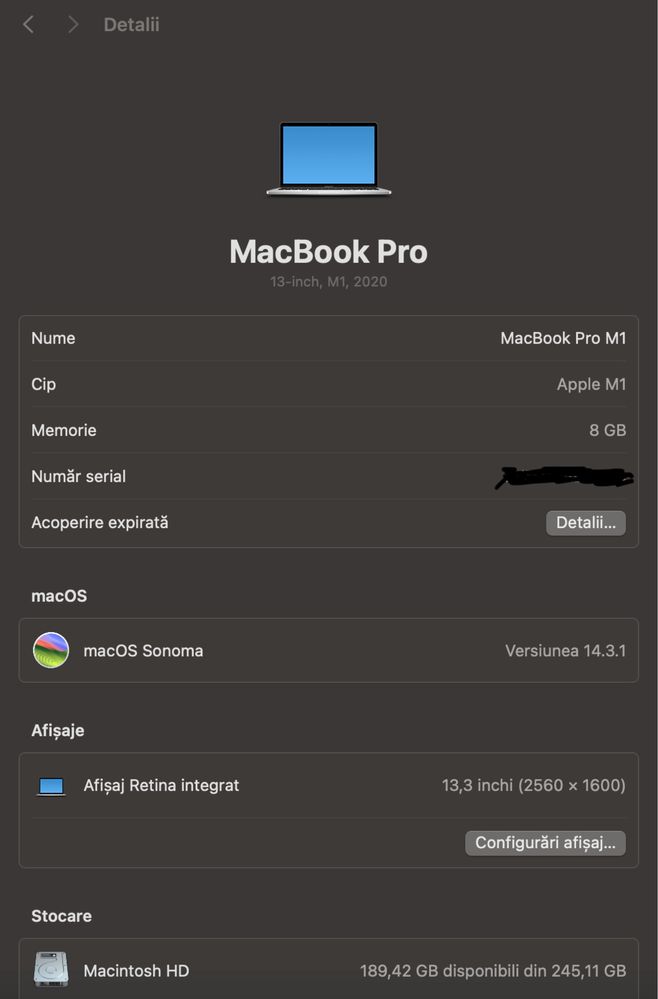 Macbook Pro 13,3 M1