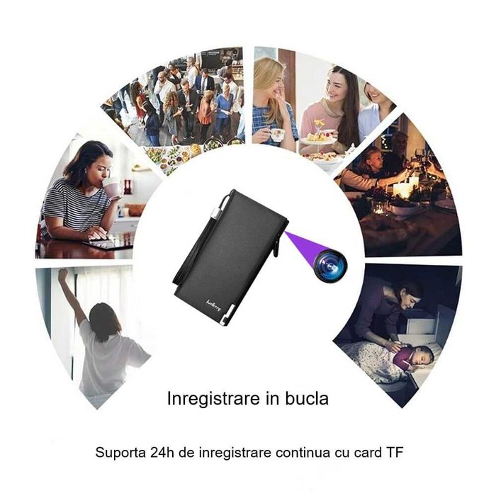 Camera Spion Ascunsa in Portofel, TSS-G100 Wi-Fi, 5MP, Full HD