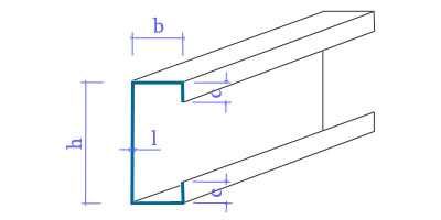 Profile metalice zincate C 100 Structura