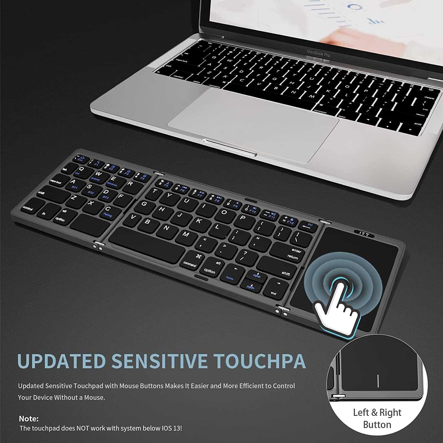 Tastatura TouchPad Wireless Pliabila