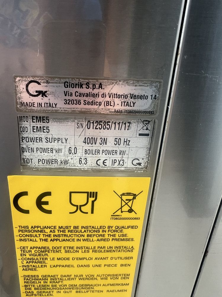 Cuptor combi gastro - patiserie Giorik Italia - 5 tavi - 30% din pret