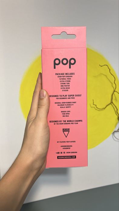 Kendama Krom pop rubber pink noua roz