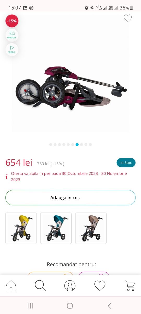 Vand tricicleta multifuncțională Coccolle Velo Air