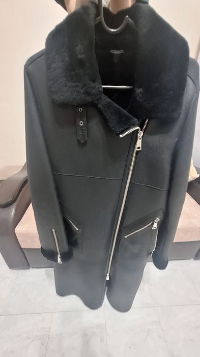 Дубленка-авиатор длинная новая