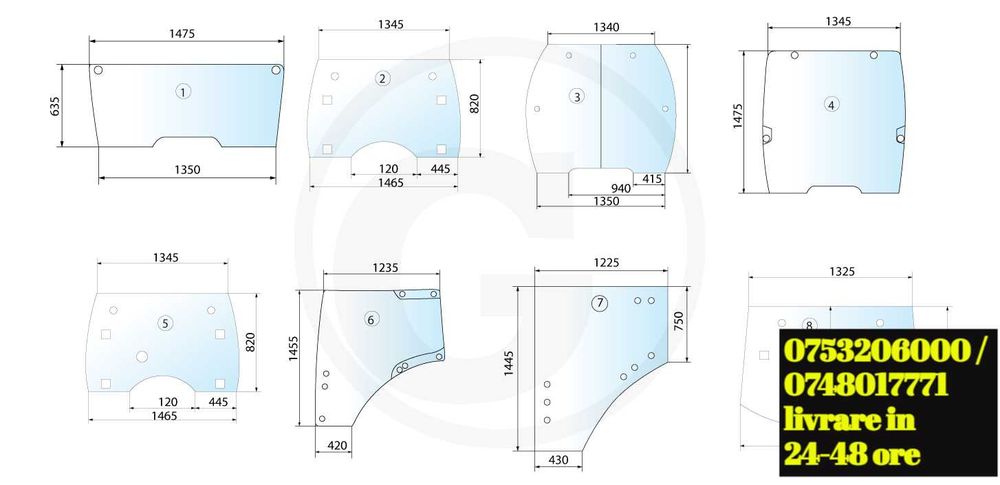 geam tractor John Deere