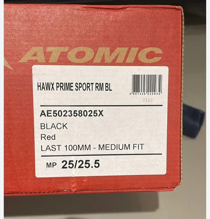 Clapari Atomic hawx prime sport, 25/25,5 flex 100, 39-40, stare f buna