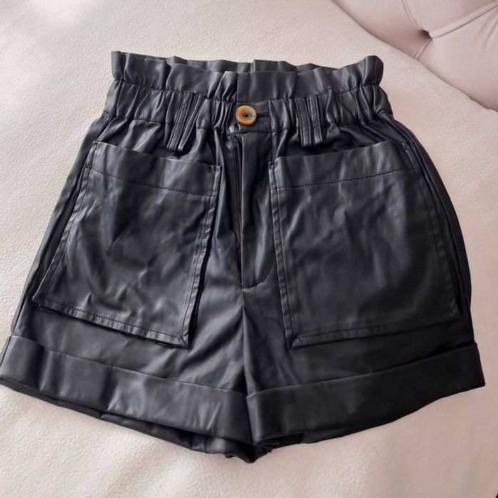 Дамски Къси Кожени Панталони - XS