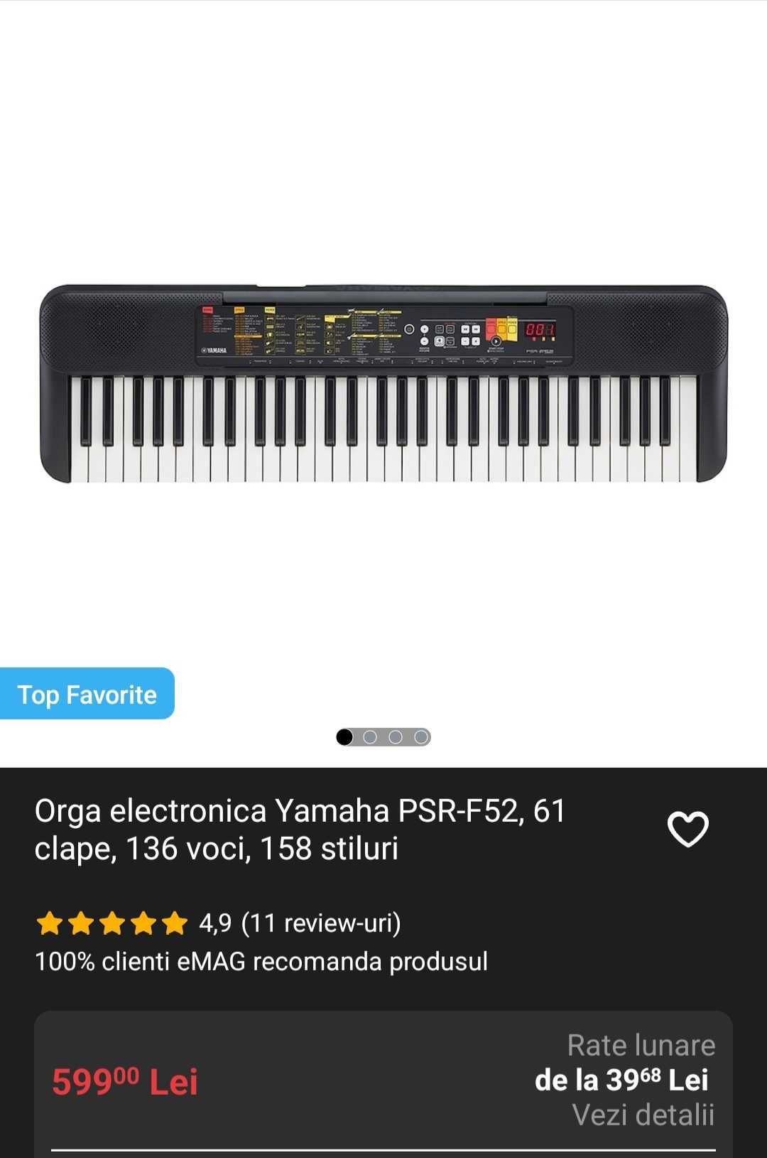 Orgă electronica Yamaha