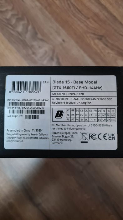 Laptop Razer Blade,Base Model,full box,impecabil.