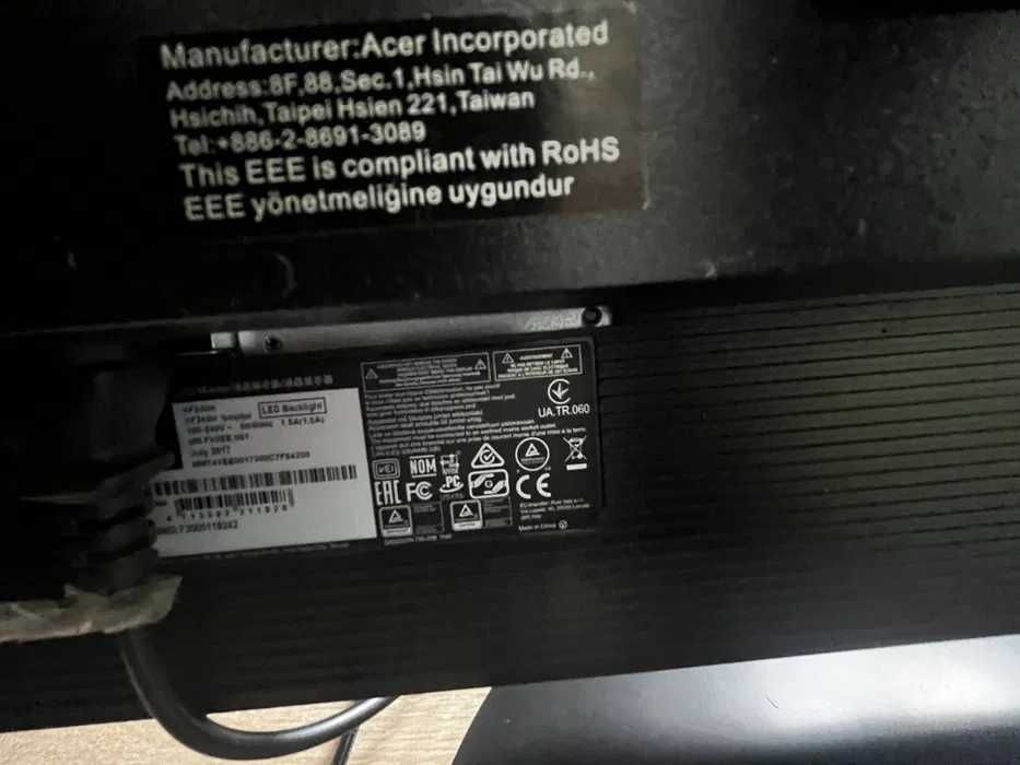 Монитор acer xf240h 24" 1920x1080 144hz