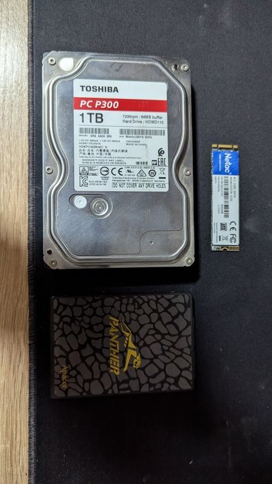 Продам накопители, Ssd 512, ssd 240, жёсткий диск 1тб