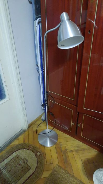 Lampa citit/lampadar din aluminiu cromat Ikea