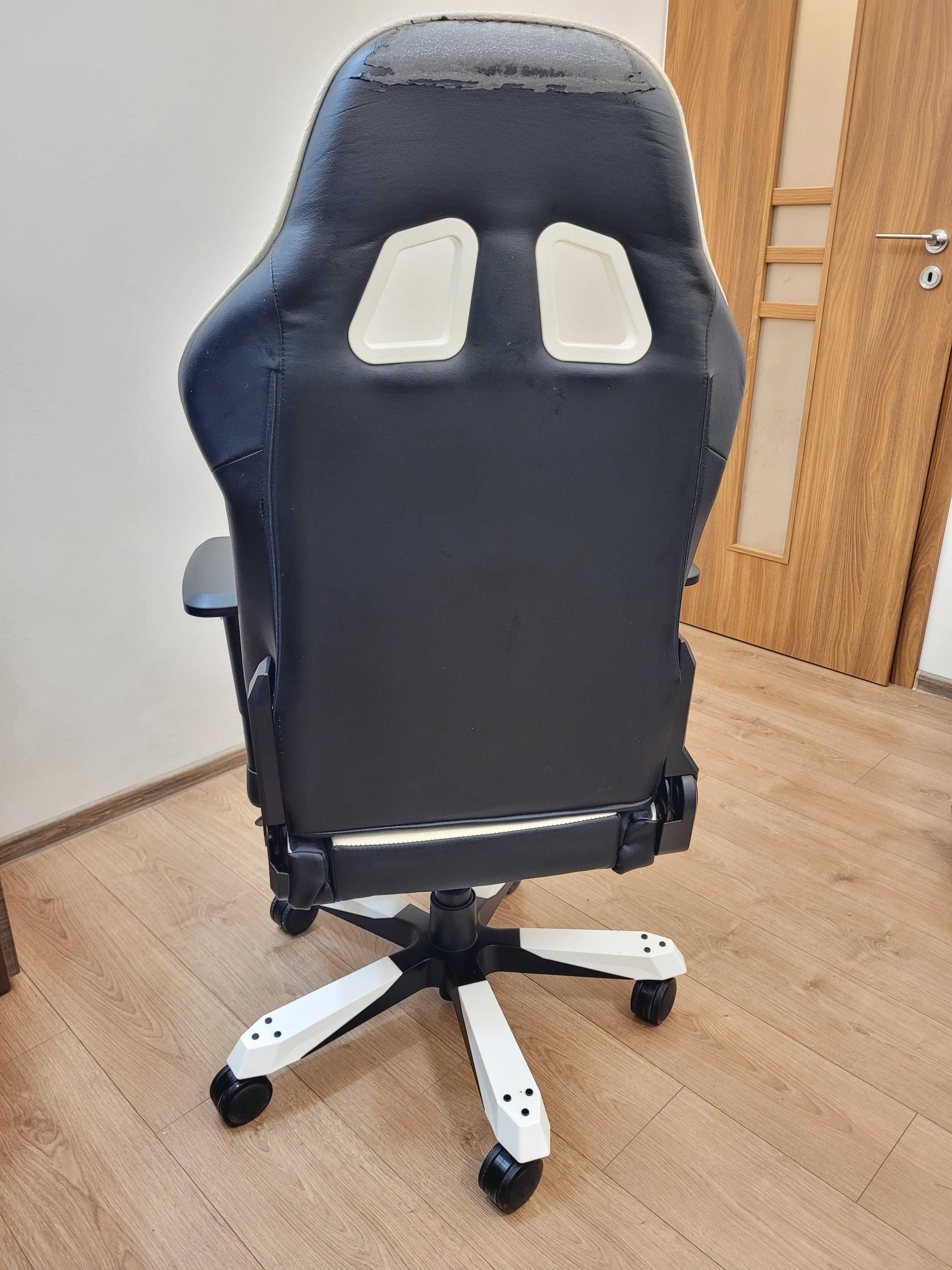 Scaun Gaming/Birou DXRacer King Alb/Negru