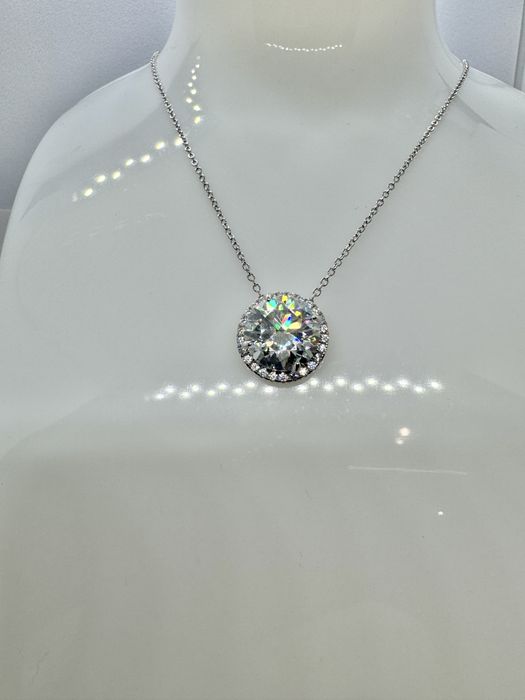 Сребърно колие с мойсанит (Диамант) 5 карата