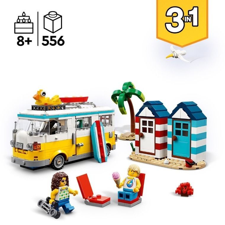 Lego Creator 3 in 1 Autorulota PLAJA 31138, NOU