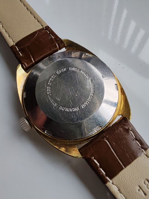 Ceas Allaine Automatic Calendar Placat cu aur 34 mm