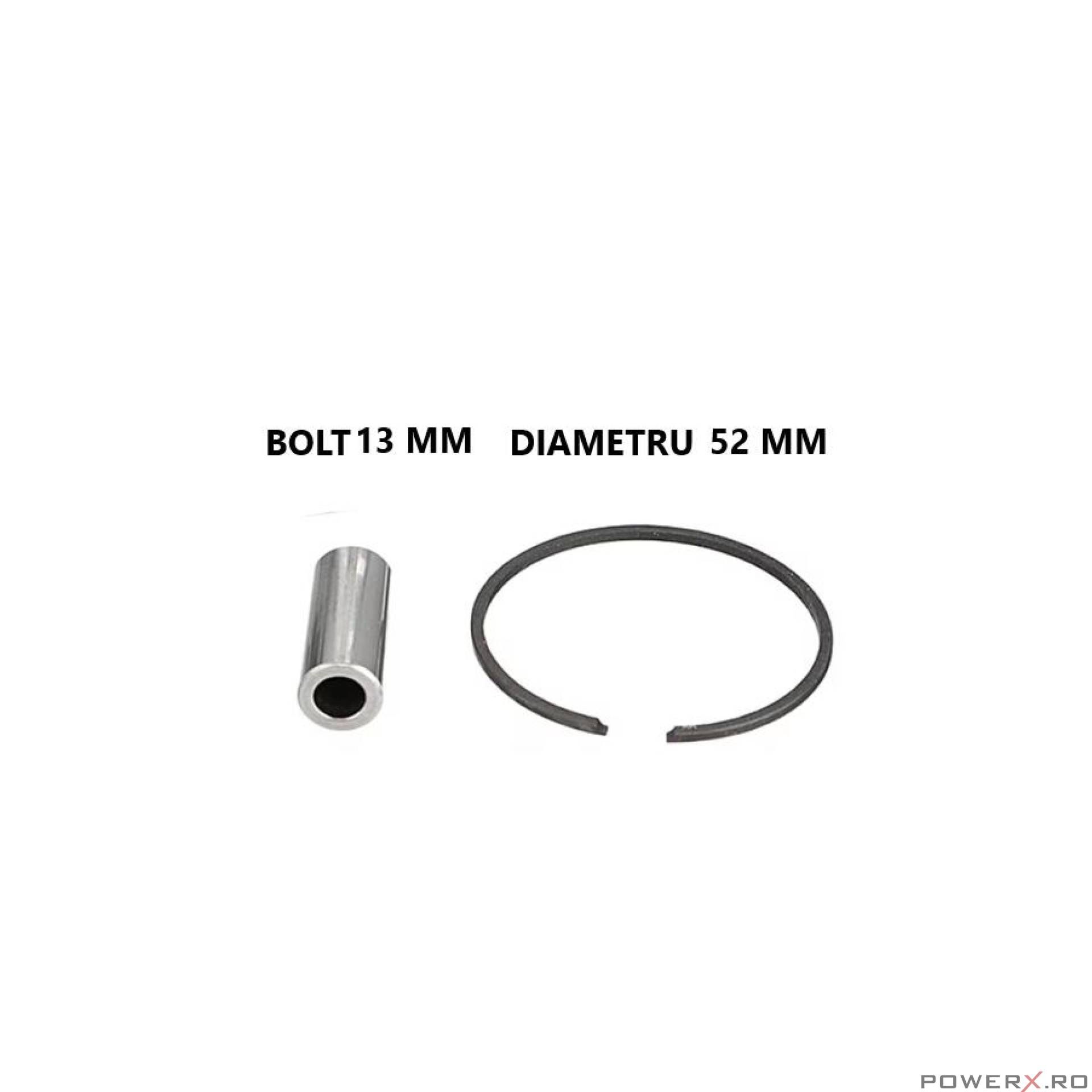 Piston complet compatibil Husqvarna 181, 281, 282, 52mm, bolt 13,