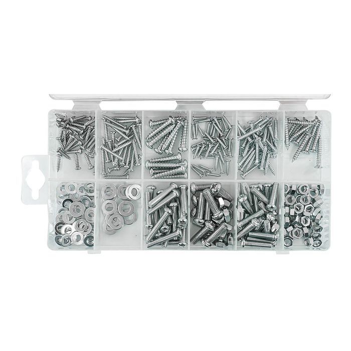 Set suruburi cu saibe si piulite 347 piese
