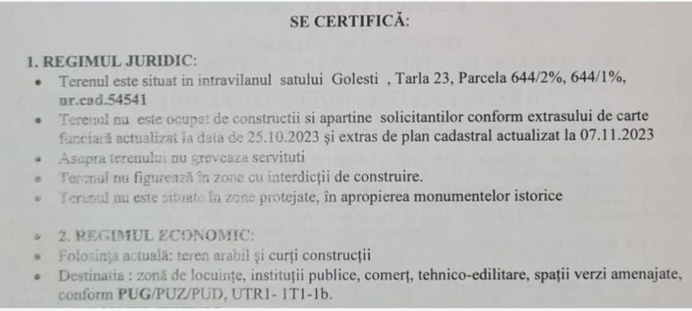 Vând teren intravilan