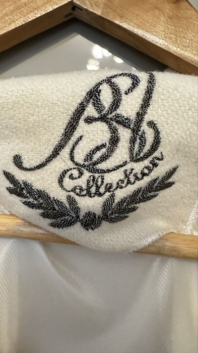 Palton alb-crem  din lana