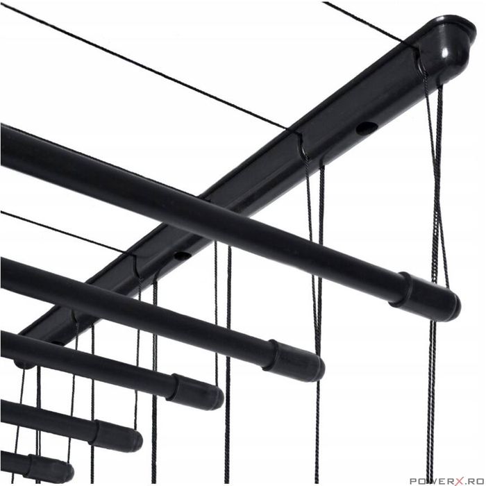 Uscator rufe de tavan, 6x160 cm, negru, Sepio