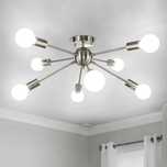 Lampă de tavan Nichel Modern Candelabru cu 8 lumini