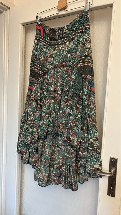 Асиметрична шарена пола р-р S/M