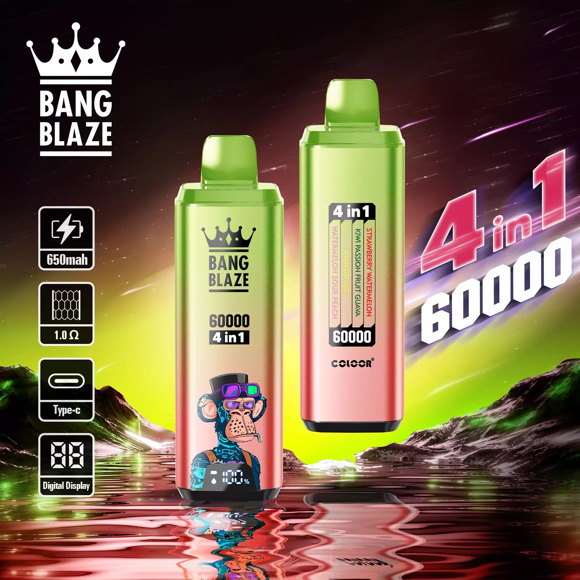 Pachet 3 bucati Vape 60.000 Puffs 4 arome separate