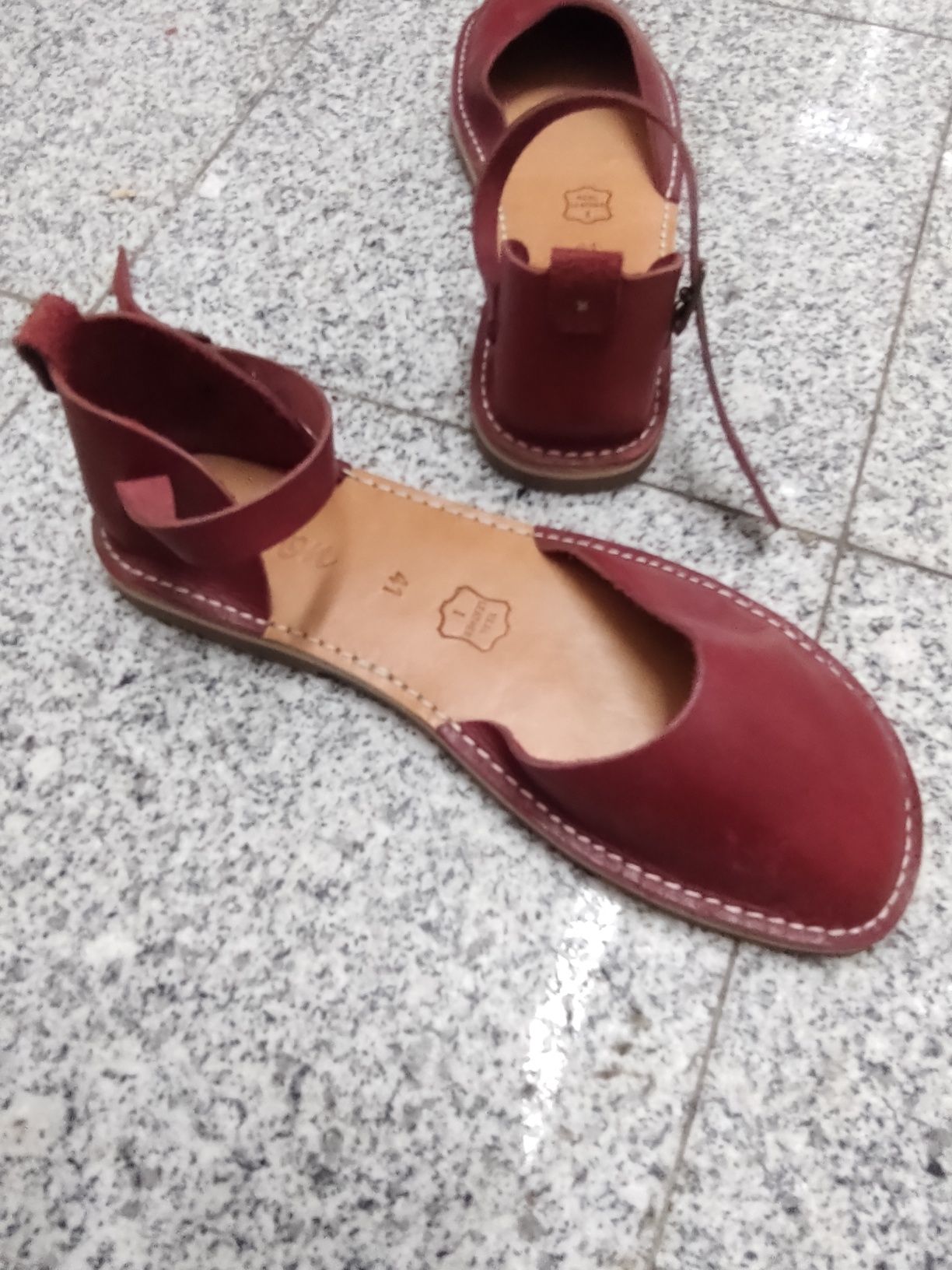 Crupon Hand Made сандали естествена кожа 41 номер
