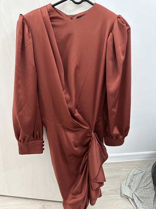 Rochie caramizie, eleganta, TGH, zi/seara