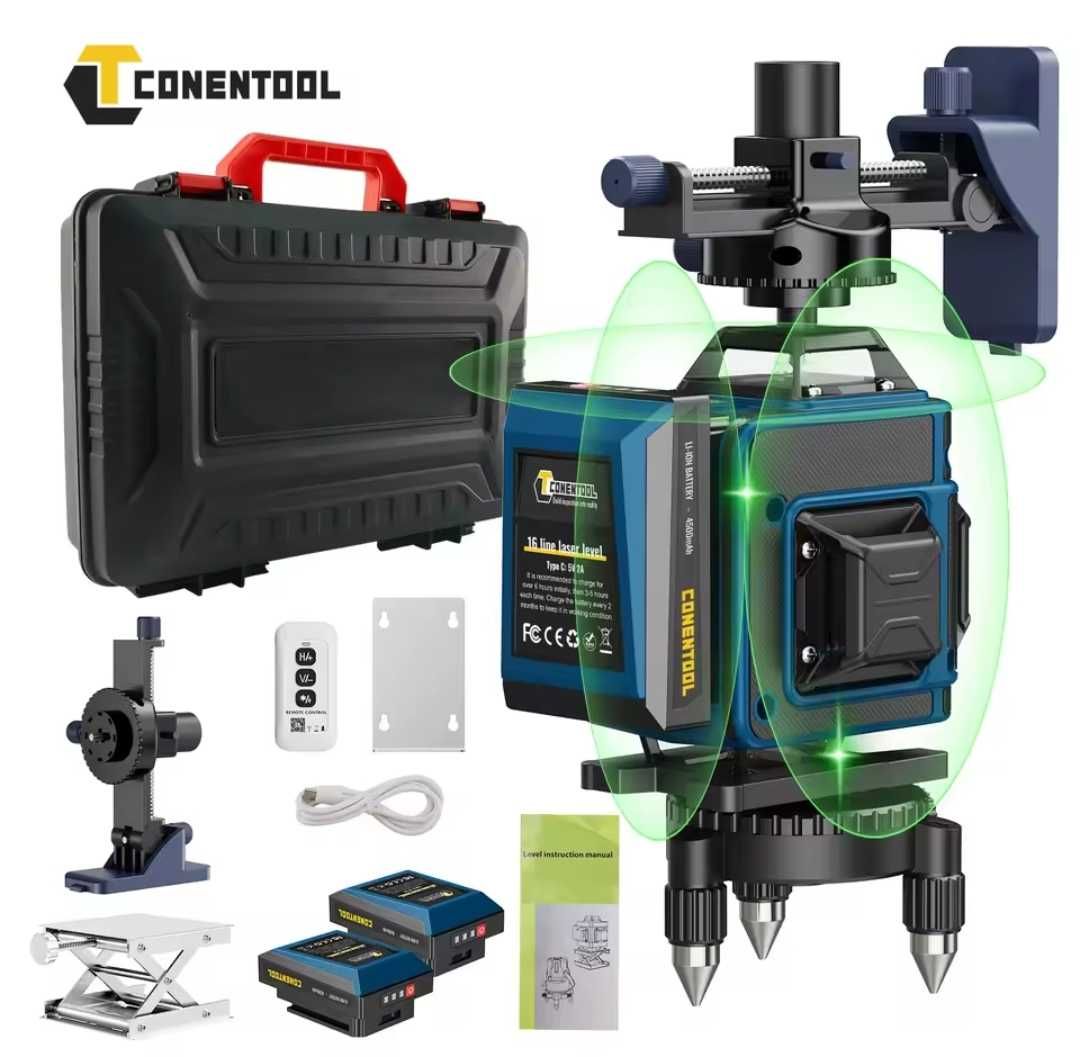 Nivela laser profesionala 16 linii 2 acumulatori autonivelare