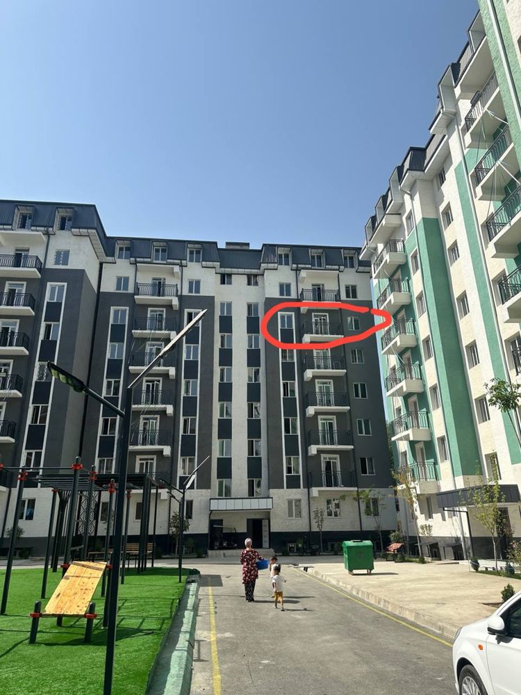Комбинат Гулистон кучада Новостройка 2 хонали коробка квартира 53 кв