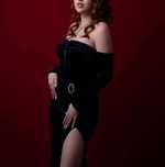 Rochie albastra din catifea
