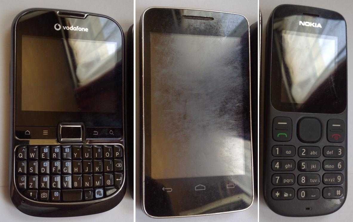 3 telefoane mobile defecte, pentru piese
