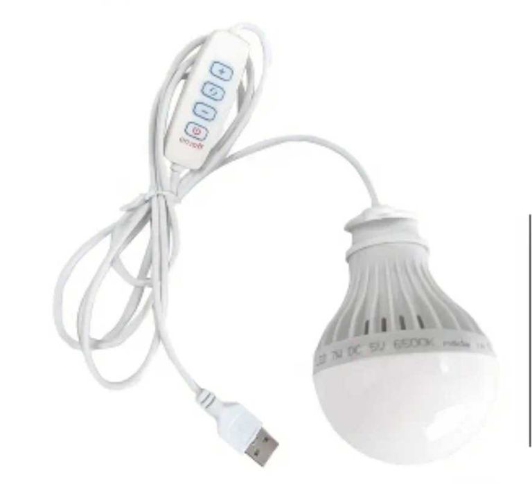 LED крушка за осветление с 3 режима и usb захранване