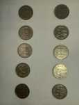 10 monede 100 lei cate doua la fiecare an  1992-1996