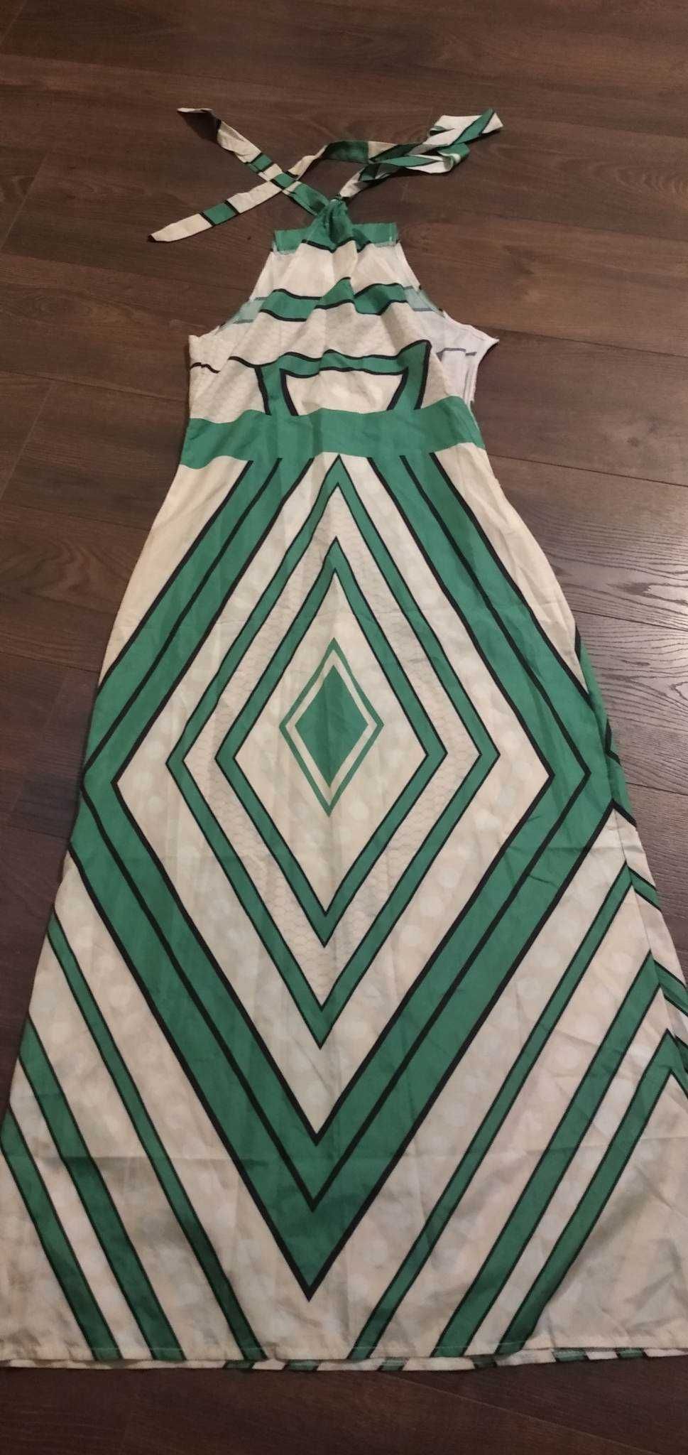 Нова зелена ефирна плажна дамска рокля
