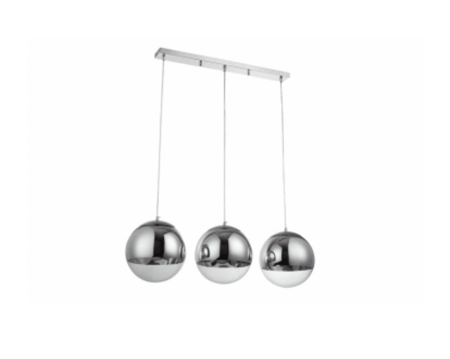 Lustra 3 Pendule E27 Sfere Cromate Corp Iluminat