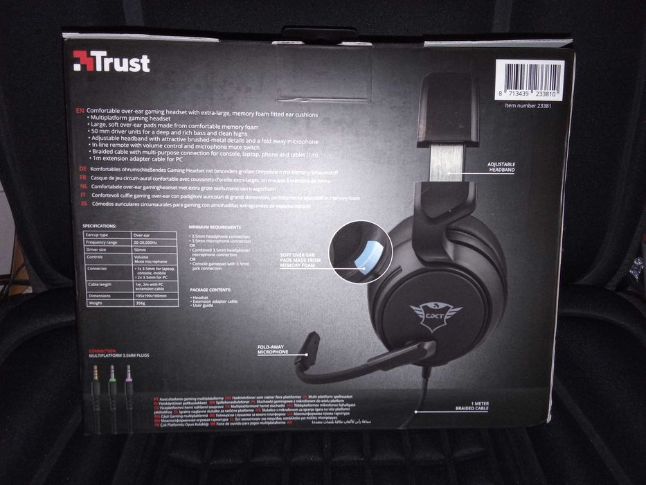 Слушалки геймърски Trust GXT 433 Pylo, черни