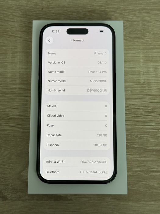 Iphone 14 pro - 128 gb, negru.