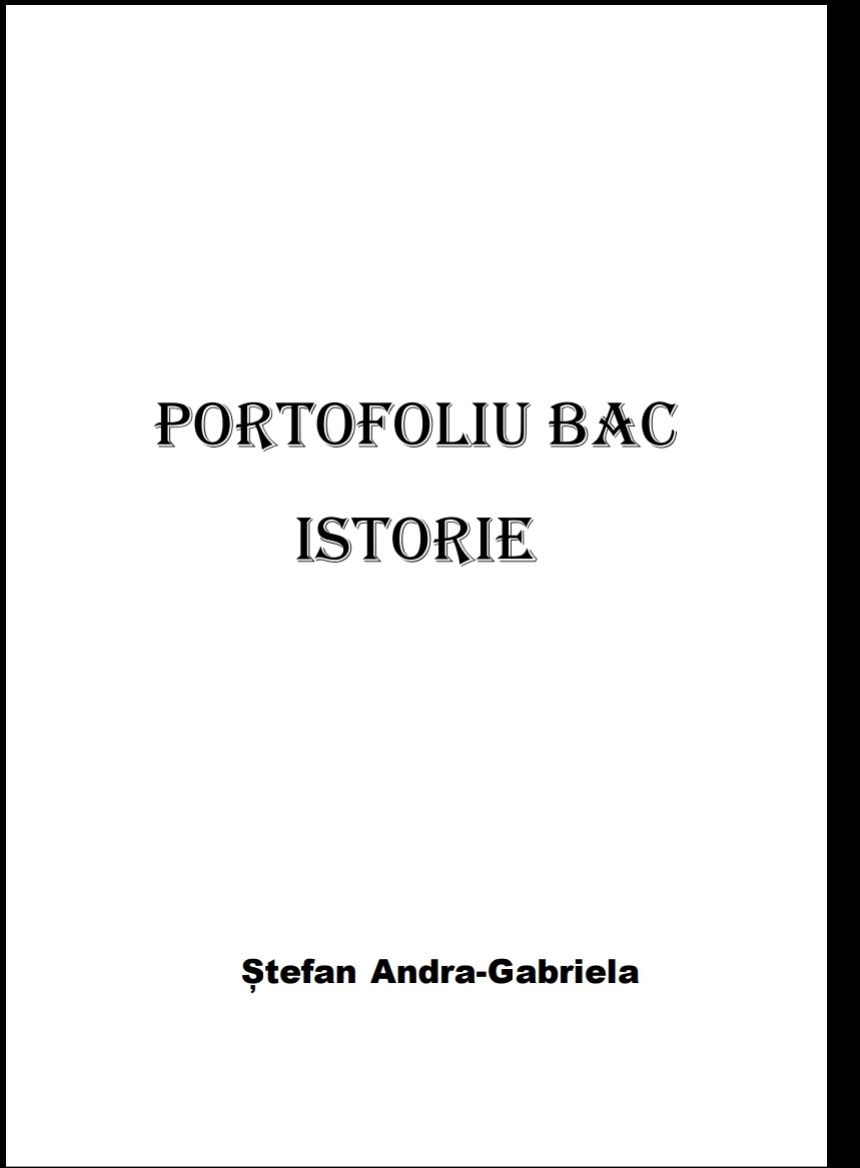 Materie BAC ISTORIE - strictul necesar