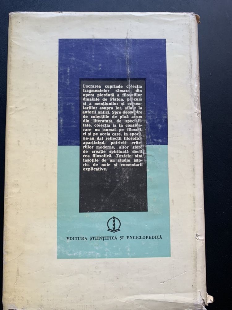 Filosofia greaca pina la Platon I, partea a 2-a, Ed. Stiintifica si en