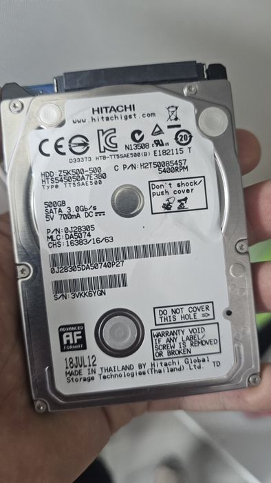 Hitachi hdd hard drive жёсткий диск 500 гб