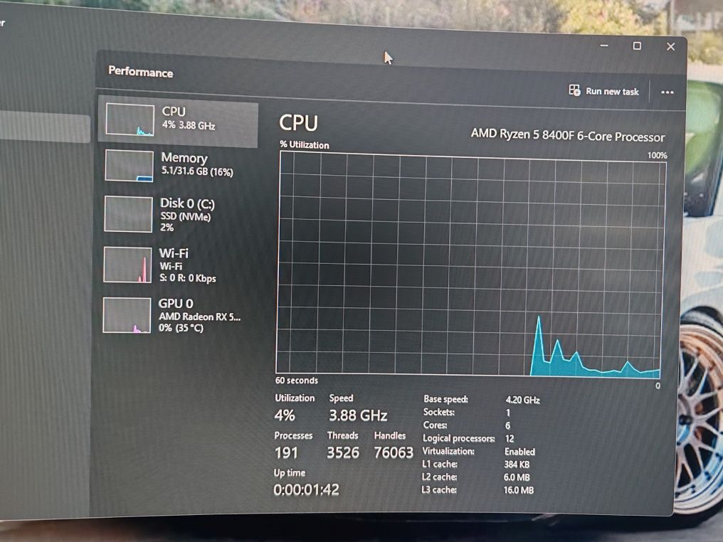 Pc gaming AMD Radeon 5 4,2 ghz, 32GB ddr5, placa video 8GB