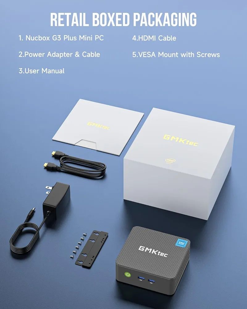 Mini PC GMKtec G3 Plus N150, Intel Twin Lake N150 (Upgrade N100), 16GB